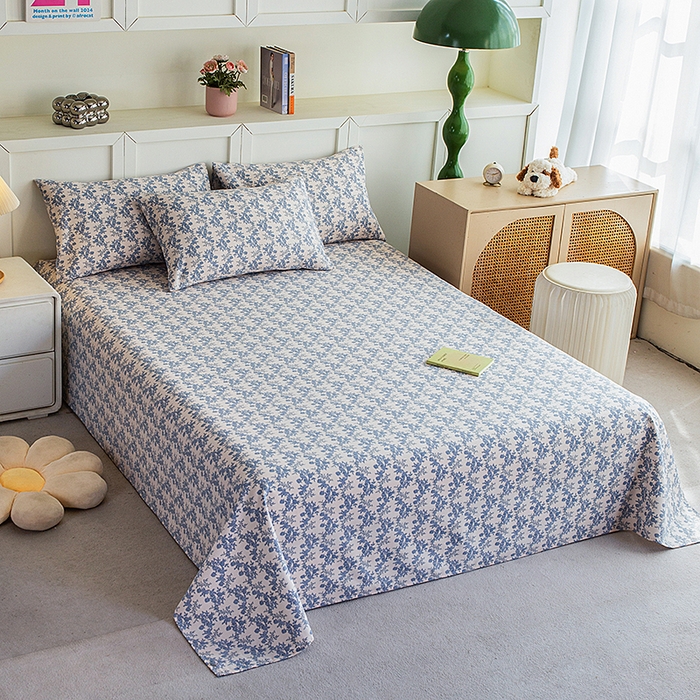 91家纺网 家纺一手货源 找家纺 云玲时尚 2026新款原棉细纱老粗布席子凉席单床单床单单件 千寻