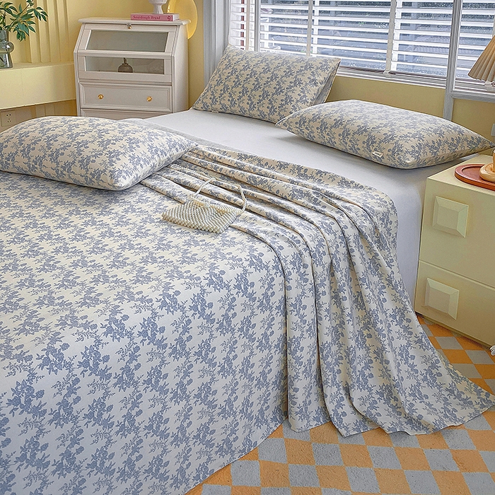 91家纺网 家纺一手货源 找家纺 云玲时尚 2026新款原棉细纱老粗布席子凉席单床单床单单件 千寻