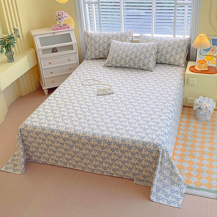 91家纺网 家纺一手货源 找家纺 云玲时尚 2026新款原棉细纱老粗布席子凉席单床单床单单件 千寻