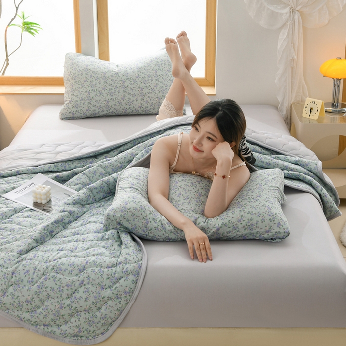 91家纺网 家纺一手货源 找家纺 （总）珍贝家纺 2026新款亲肤舒适恬梦针织棉夏被夏凉被空调被被子被芯