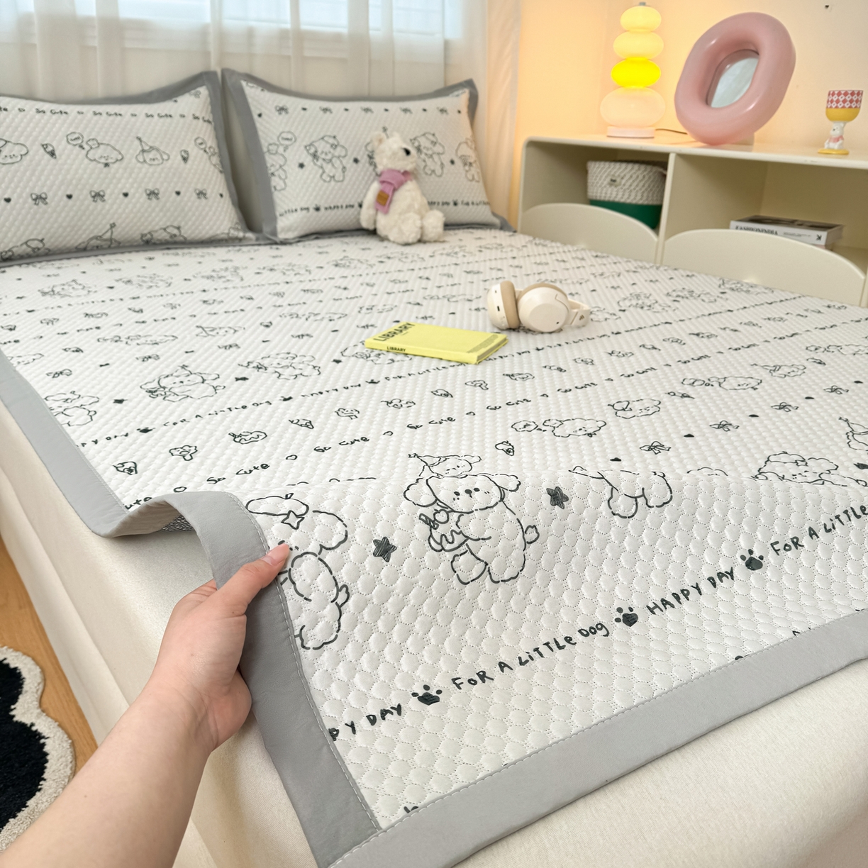 91家纺网 家纺一手货源 找家纺 （总）大元 2026新款冰豆豆数码印花席三明治底凉席席子