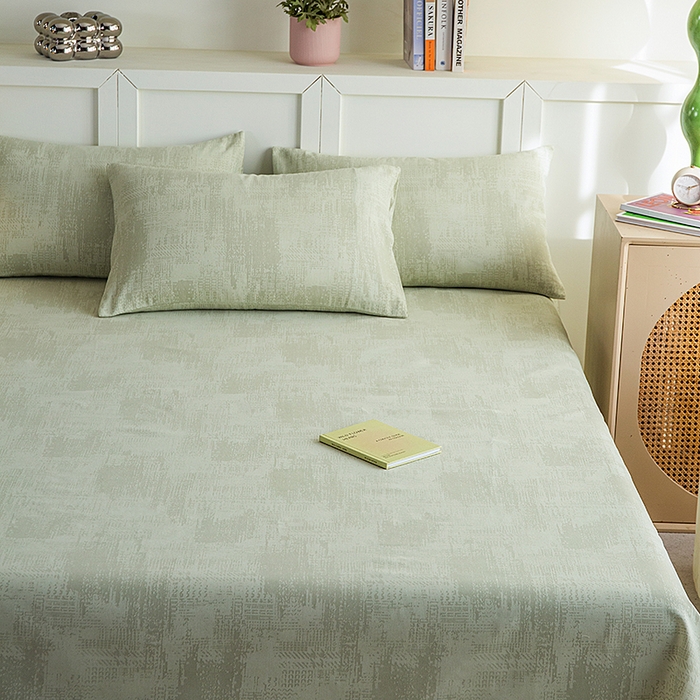 91家纺网 家纺一手货源 找家纺 云玲时尚 2026新款原棉细纱老粗布席子凉席单床单床单单件 素影-绿