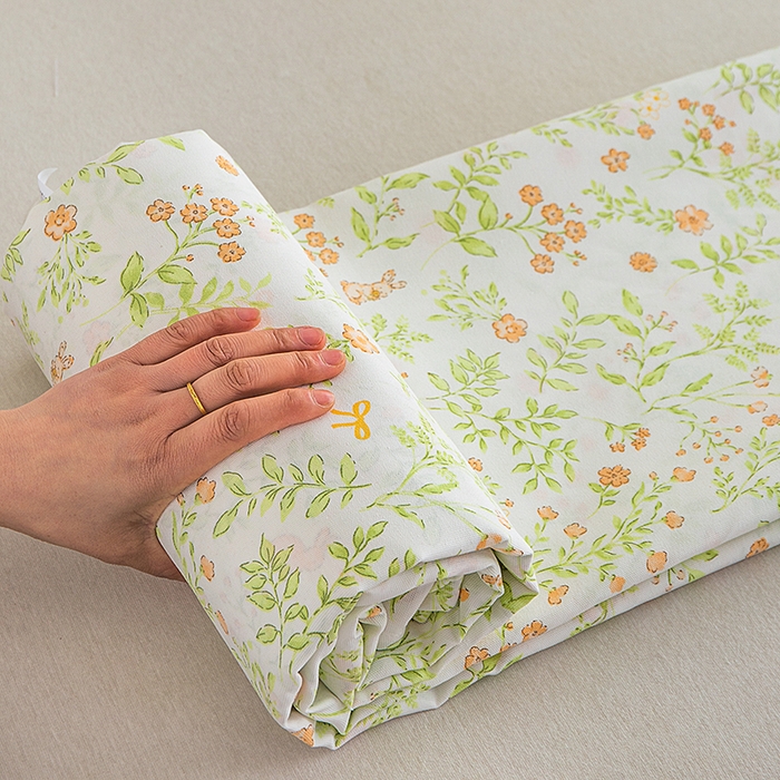 91家纺网 家纺一手货源 找家纺 云玲时尚 2026新款原棉细纱老粗布席子凉席单床单床单单件 田园小兔