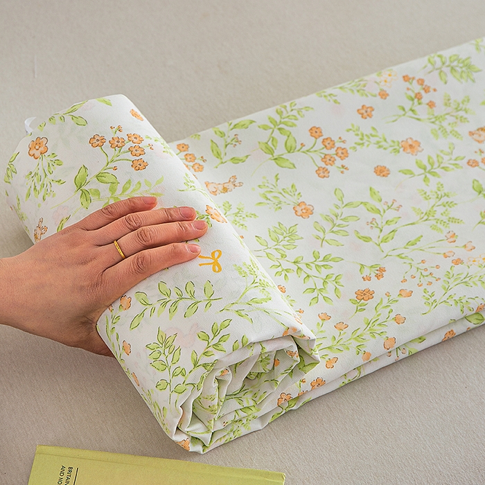 91家纺网 家纺一手货源 找家纺 云玲时尚 2026新款原棉细纱老粗布席子凉席单床单床单单件 田园小兔