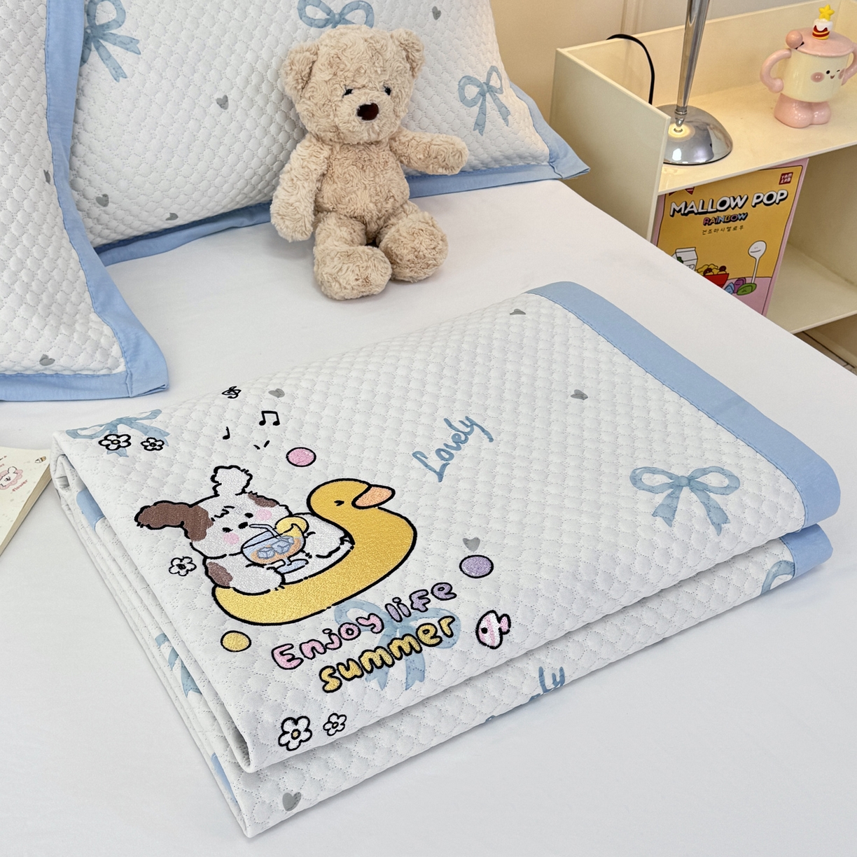 91家纺网 家纺一手货源 找家纺 （总）大元 2026新款凉感冰豆豆印加绣凉席