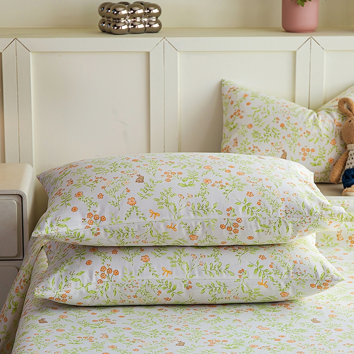 91家纺网 家纺一手货源 找家纺 云玲时尚 2026新款原棉细纱老粗布席子凉席单床单床单单件 田园小兔