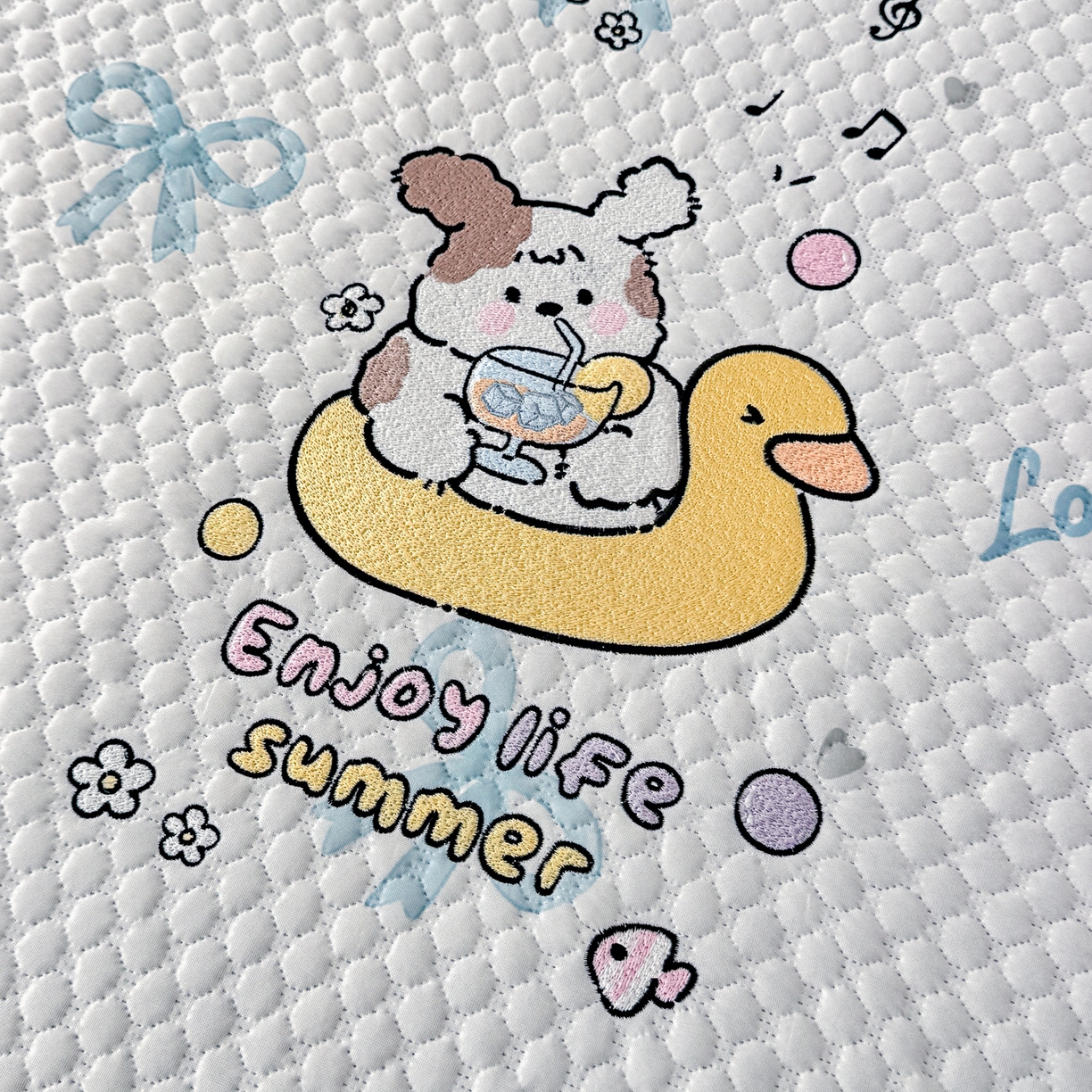 91家纺网 家纺一手货源 找家纺 （总）大元 2026新款凉感冰豆豆印加绣凉席