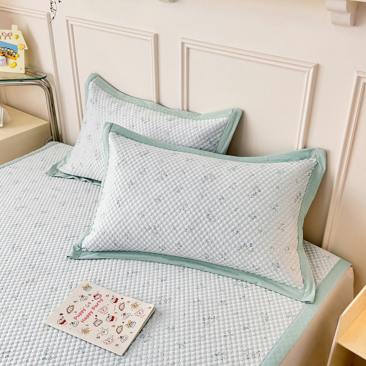 91家纺网 家纺一手货源 找家纺 大元 2026新款凉感冰豆豆印加绣凉席 回忆童话