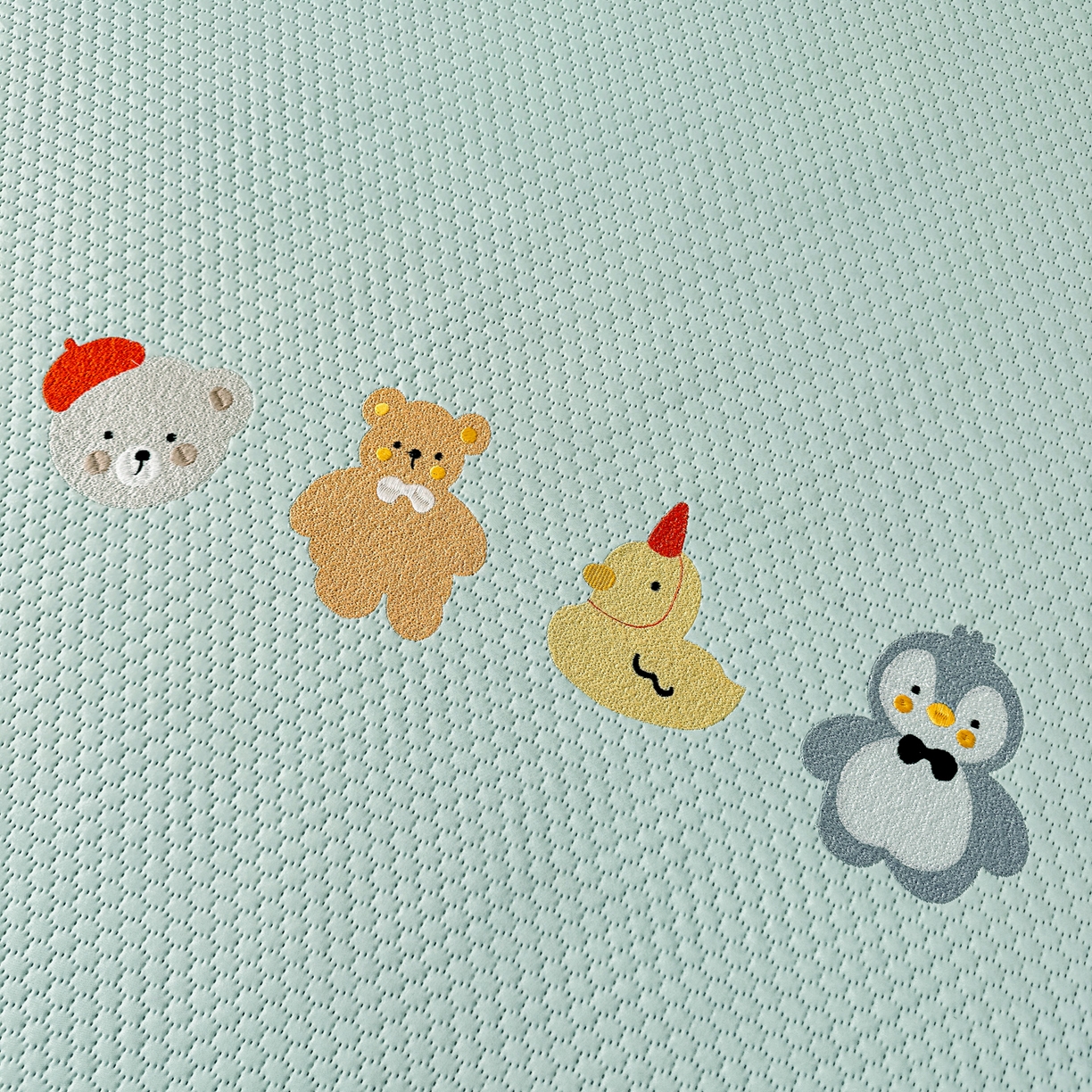 91家纺网 家纺一手货源 找家纺 大元 2026新款凉感冰豆豆印加绣凉席 排排站