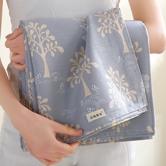 91家纺网 家纺一手货源 找家纺 云玲时尚 2026新款原棉细纱老粗布席子凉席单床单床单单件 幸运树