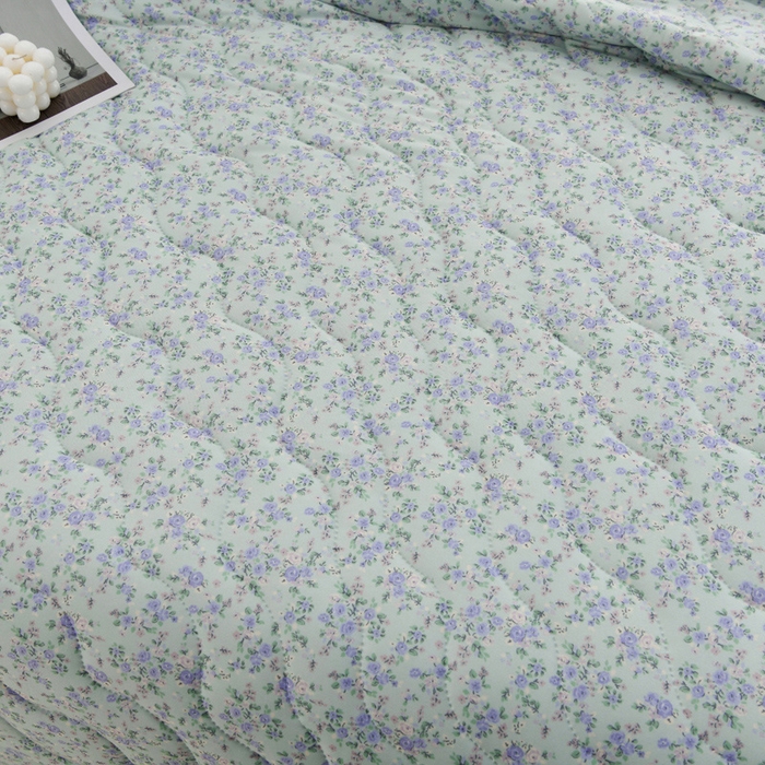 91家纺网 家纺一手货源 找家纺 珍贝家纺 2026新款亲肤舒适恬梦针织棉夏被夏凉被空调被被子被芯 兰花