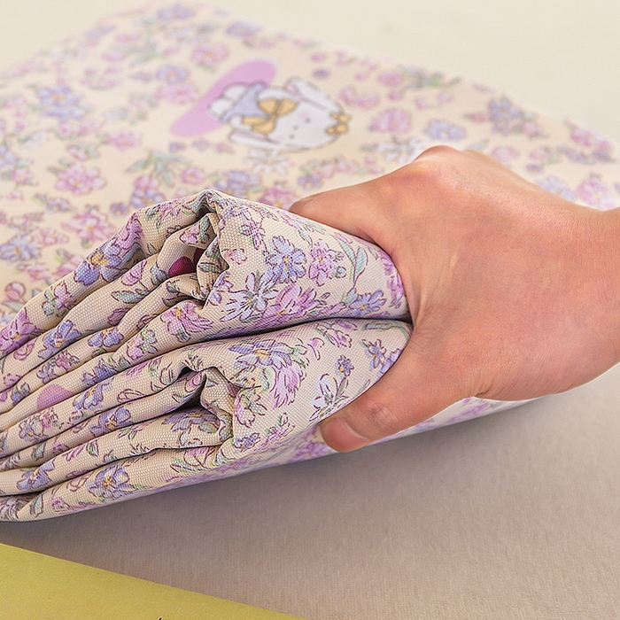 91家纺网 家纺一手货源 找家纺 云玲时尚 2026新款原棉细纱老粗布席子凉席单床单床单单件 紫蝶花舞