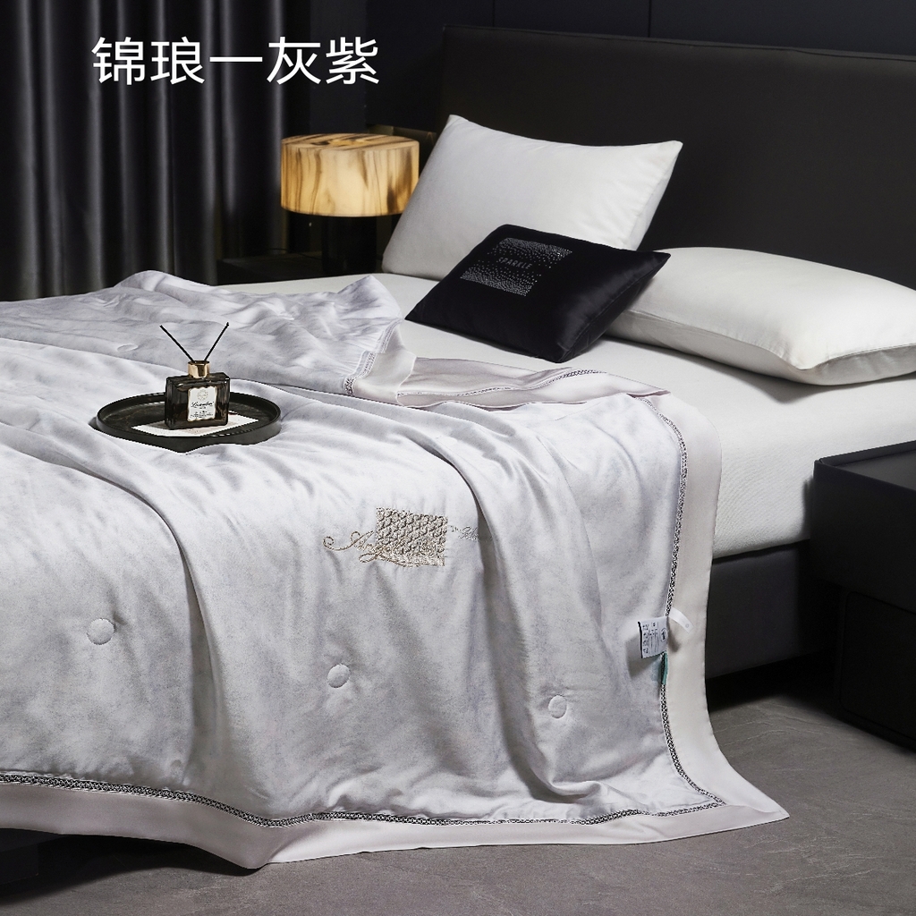 91家纺网 家纺一手货源 找家纺 （总）博尔菲 2026新款【锦琅】绣花夏凉被