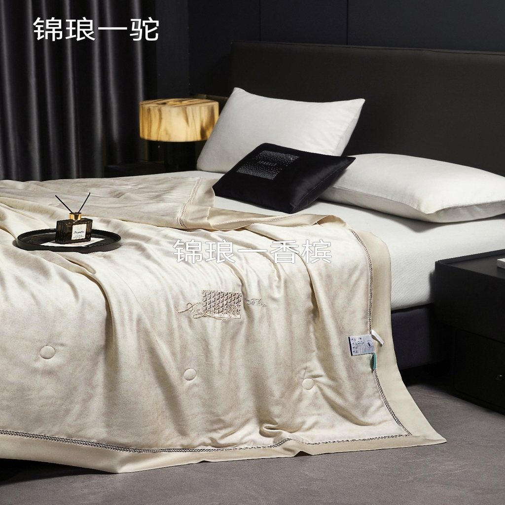 91家纺网 家纺一手货源 找家纺 （总）博尔菲 2026新款【锦琅】绣花夏凉被