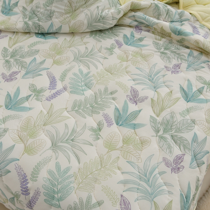 91家纺网 家纺一手货源 找家纺 珍贝家纺 2026新款亲肤舒适恬梦针织棉夏被夏凉被空调被被子被芯 绿意