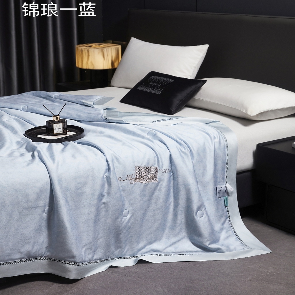 91家纺网 家纺一手货源 找家纺 （总）博尔菲 2026新款【锦琅】绣花夏凉被