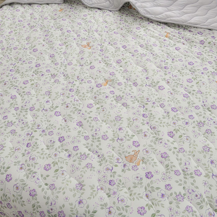 91家纺网 家纺一手货源 找家纺 珍贝家纺 2026新款亲肤舒适恬梦针织棉夏被夏凉被空调被被子被芯 细语