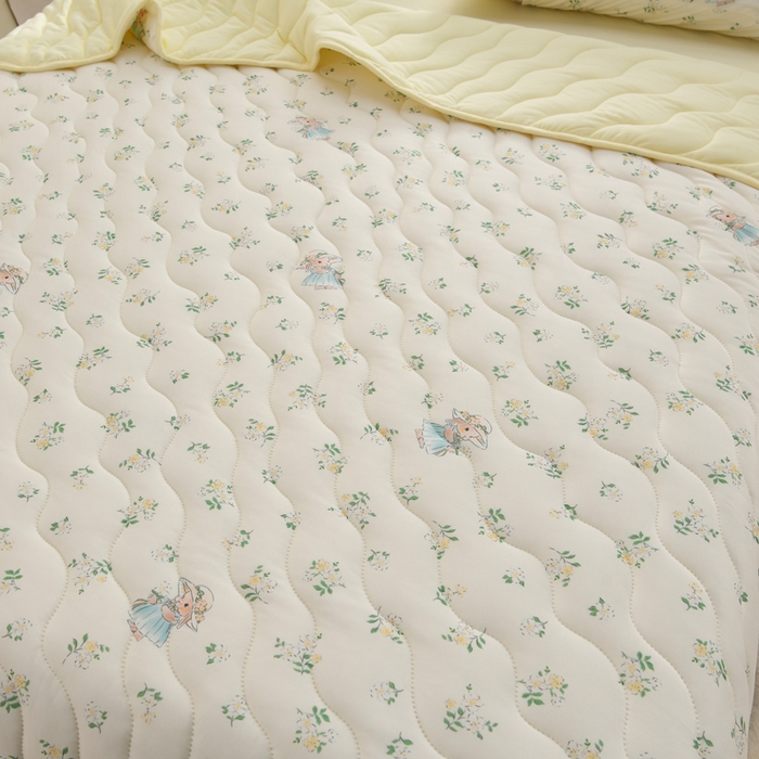 91家纺网 家纺一手货源 找家纺 珍贝家纺 2026新款亲肤舒适恬梦针织棉夏被夏凉被空调被被子被芯 寻觅花香