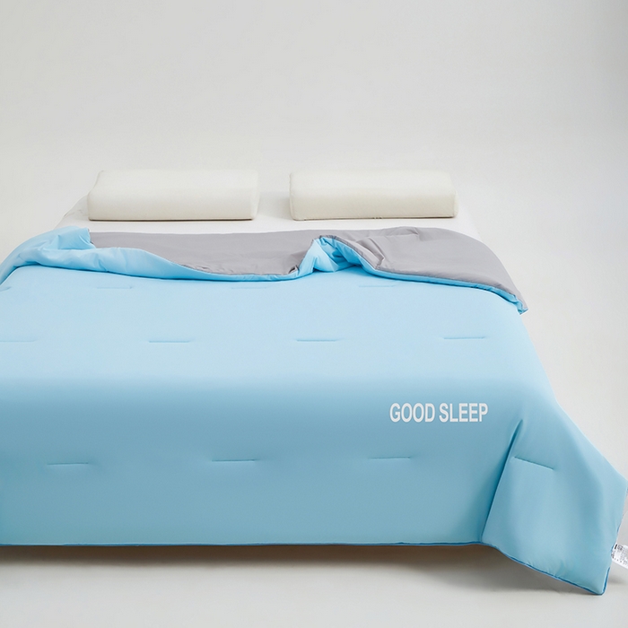 91家纺网 家纺一手货源 找家纺 晚舒庭家纺 2026新款凉感丝深睡眠夏被空调被夏凉被薄被子被芯某朵同款 青橙蓝