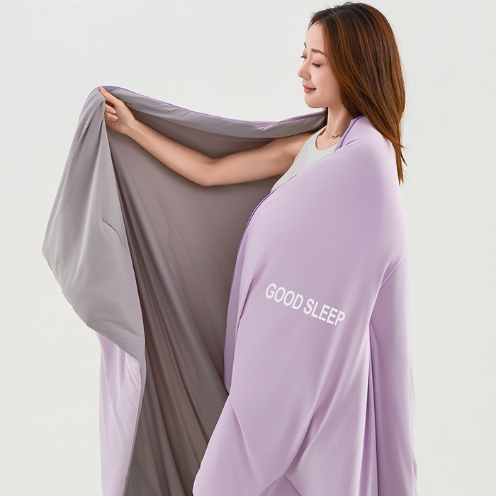 91家纺网 家纺一手货源 找家纺 晚舒庭家纺 2026新款凉感丝深睡眠夏被空调被夏凉被薄被子被芯某朵同款 魅力紫