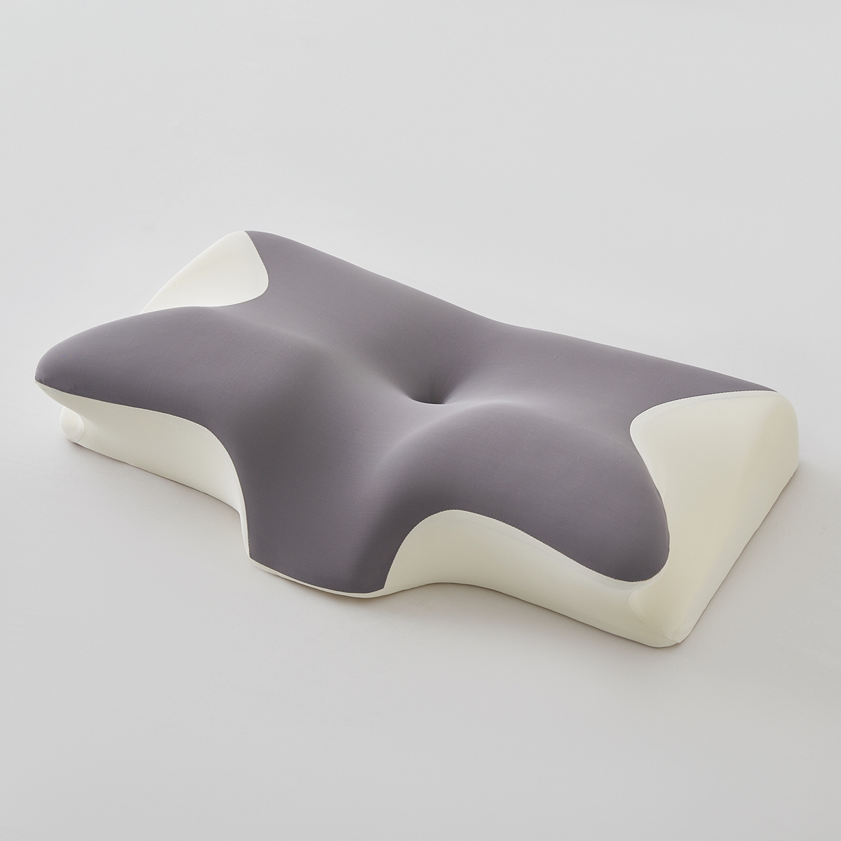 91家纺网 家纺一手货源 找家纺 土多多枕芯 2026新款牛角枕 灰色