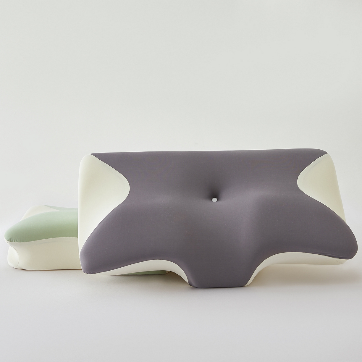 91家纺网 家纺一手货源 找家纺 土多多枕芯 2026新款牛角枕 灰色