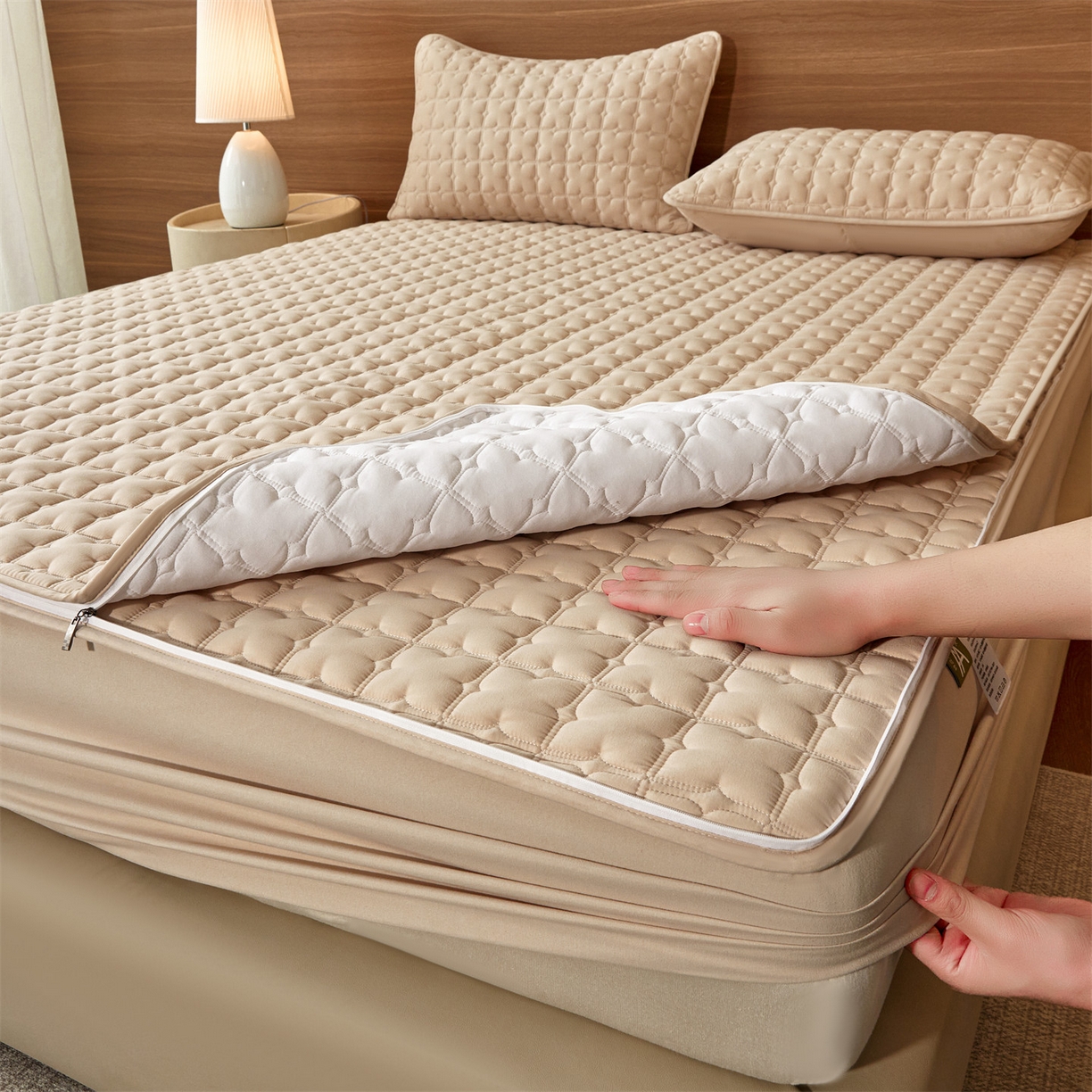 91家纺网 家纺一手货源 找家纺 居眠 2026新款双面二合一单床笠床笠单件 双面二合一-卡