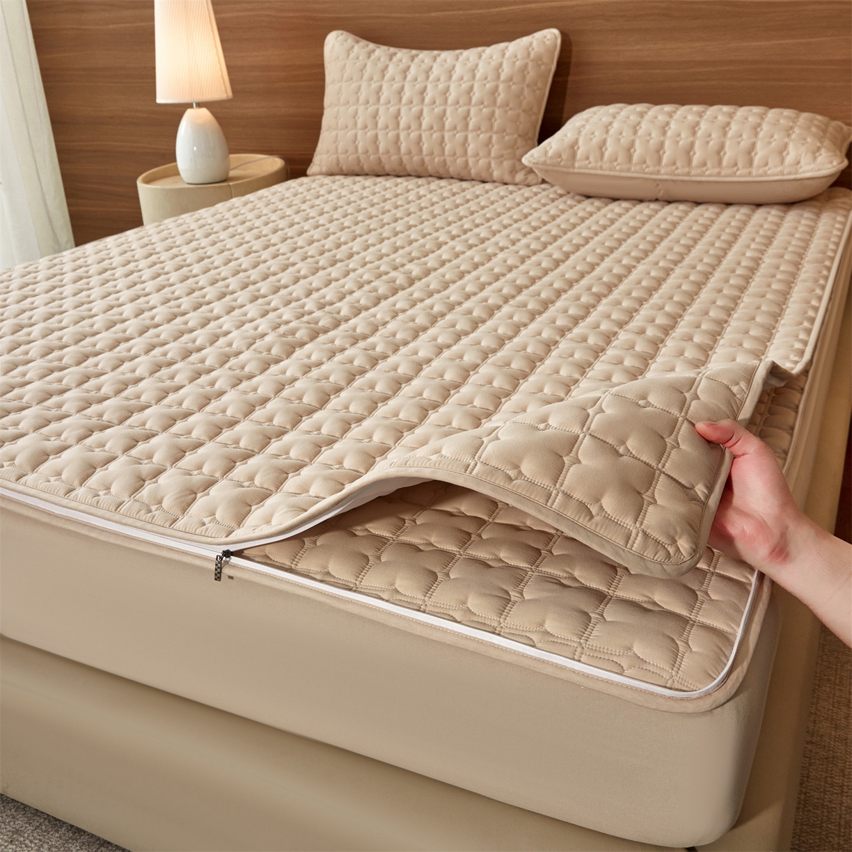 91家纺网 家纺一手货源 找家纺 居眠 2026新款双面二合一单床笠床笠单件 双面二合一-卡