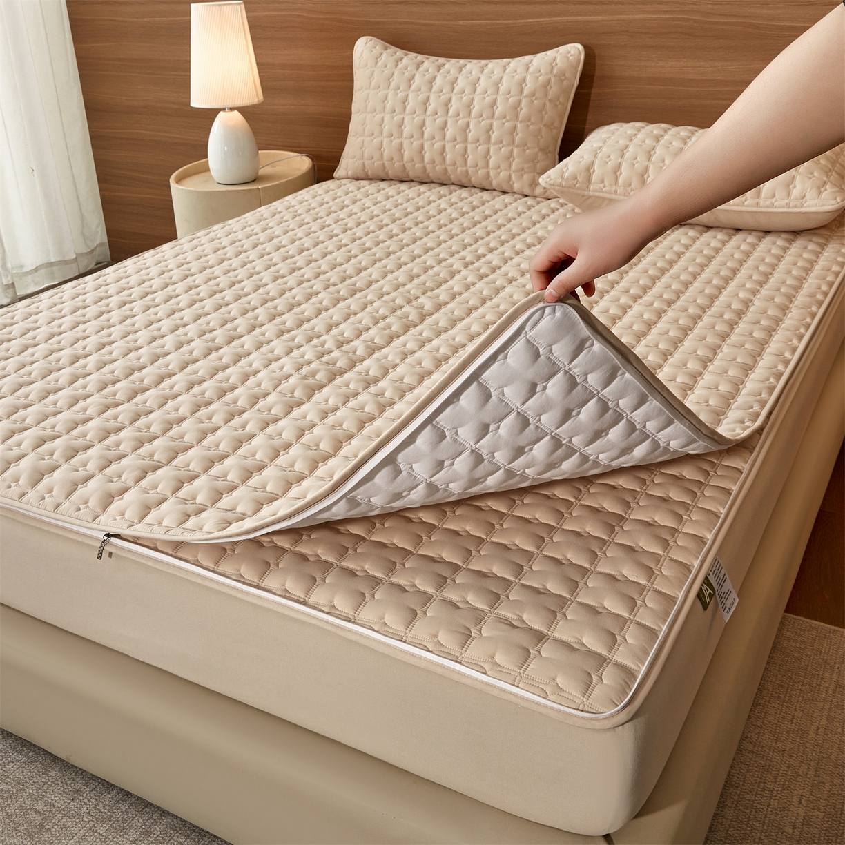 91家纺网 家纺一手货源 找家纺 居眠 2026新款双面二合一单床笠床笠单件 双面二合一-卡