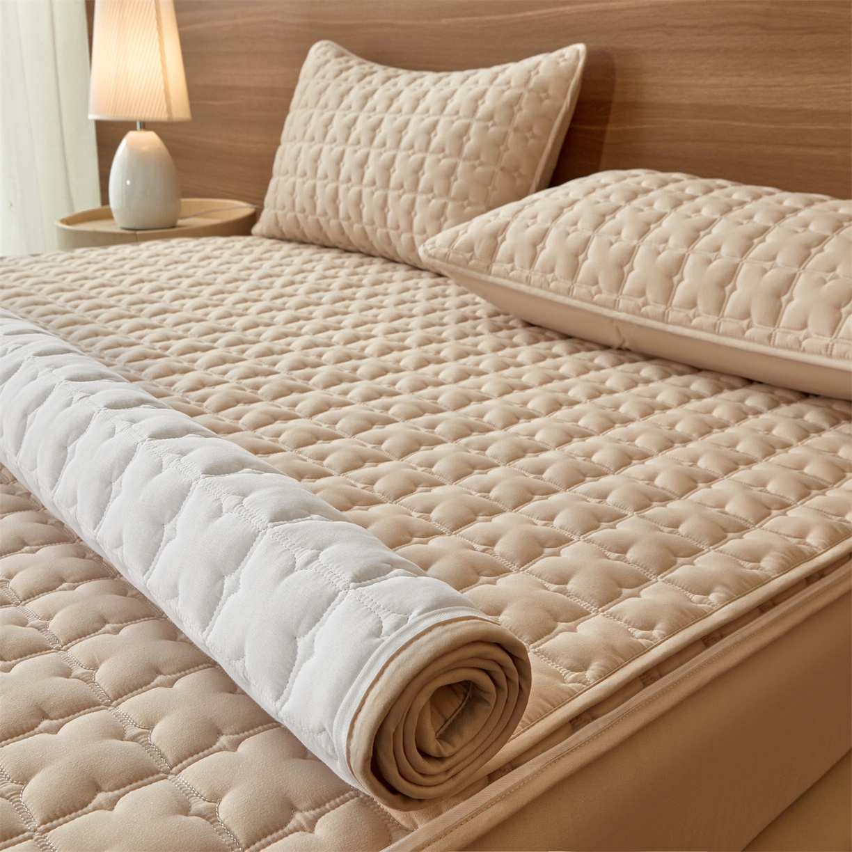 91家纺网 家纺一手货源 找家纺 居眠 2026新款双面二合一单床笠床笠单件 双面二合一-卡