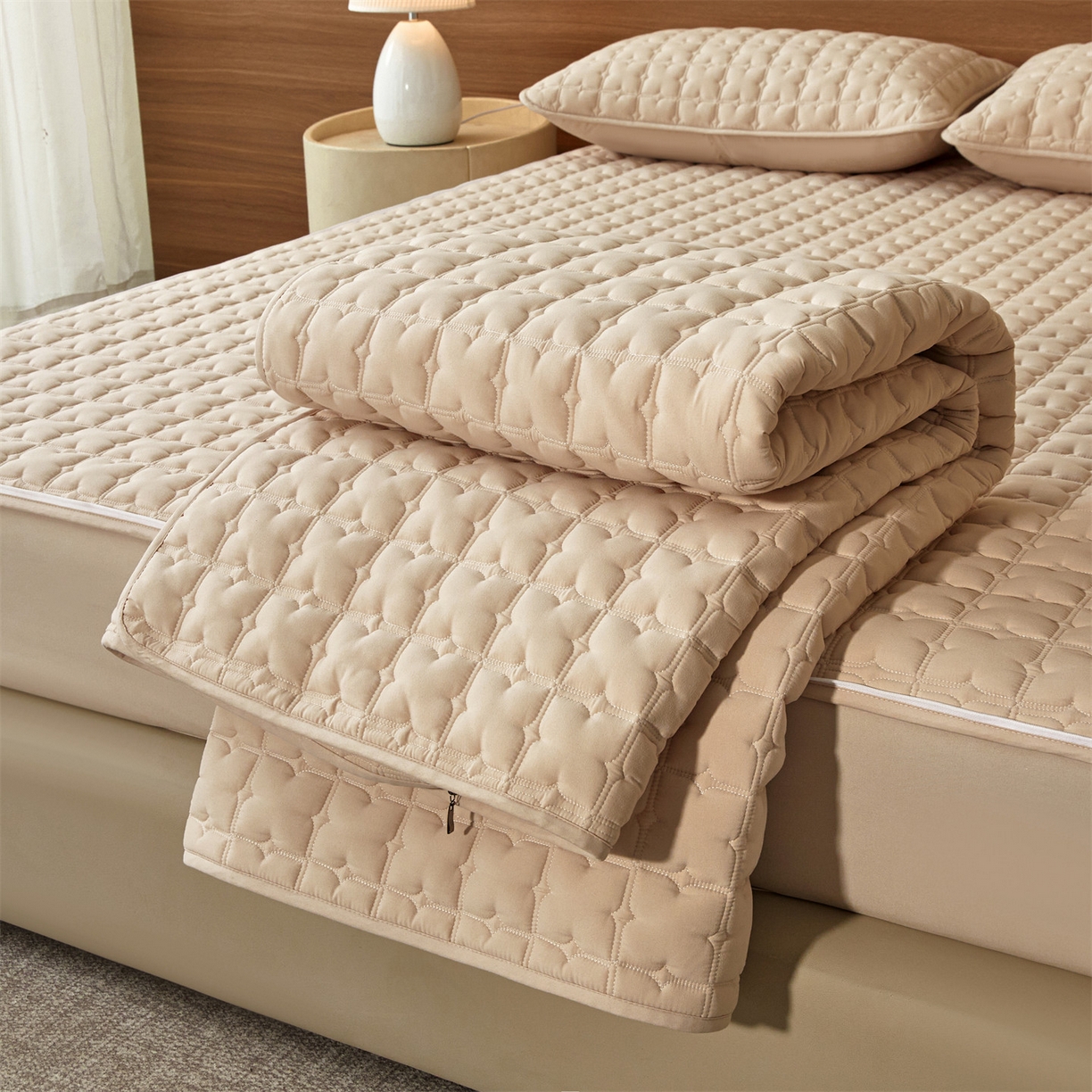 91家纺网 家纺一手货源 找家纺 居眠 2026新款双面二合一单床笠床笠单件 双面二合一-卡