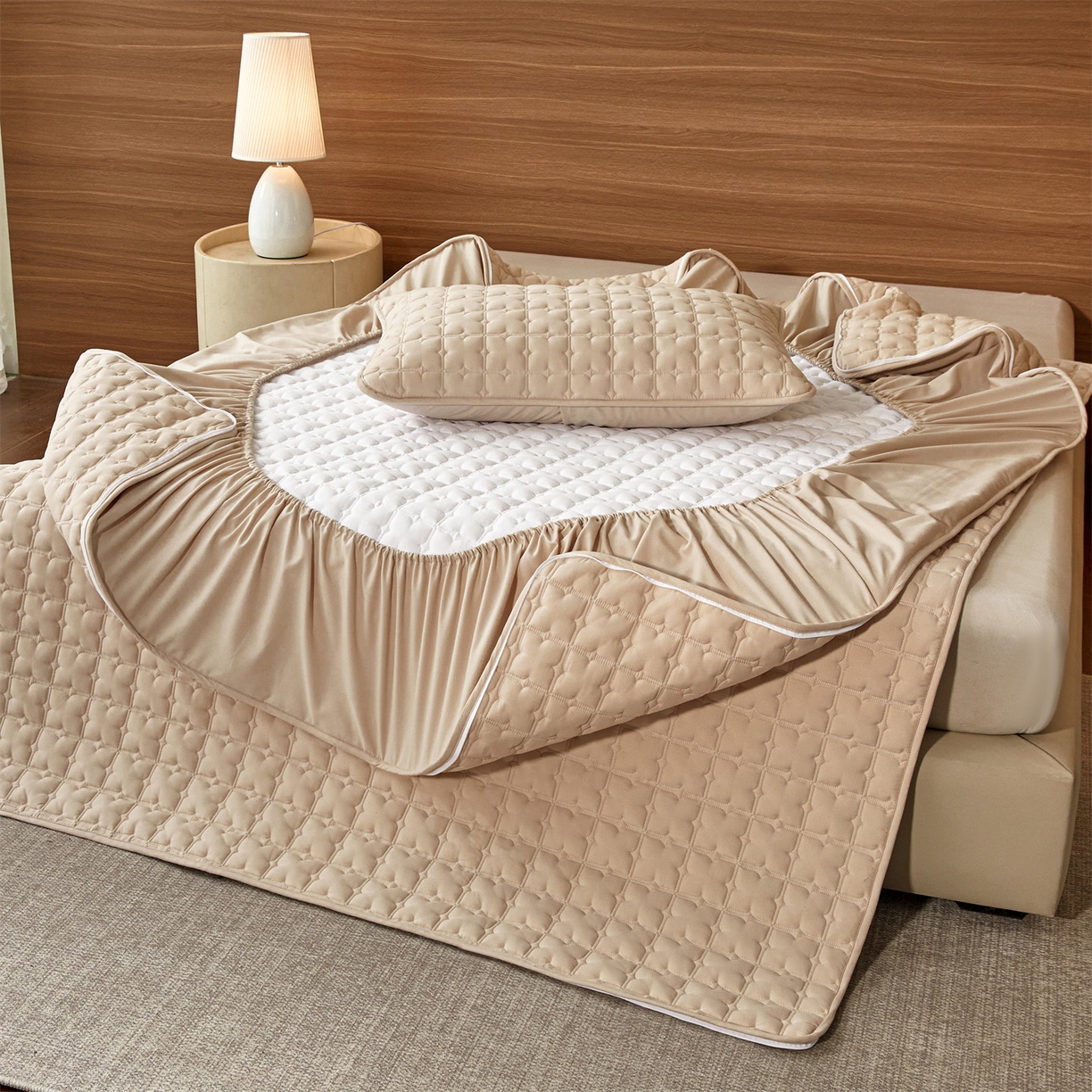 91家纺网 家纺一手货源 找家纺 居眠 2026新款双面二合一单床笠床笠单件 双面二合一-卡