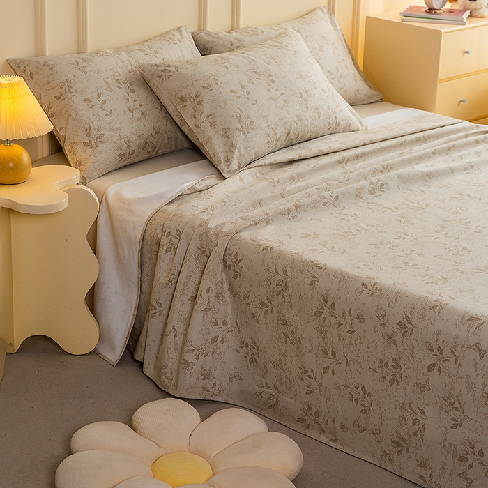 91家纺网 家纺一手货源 找家纺 云玲时尚 2026新款全棉老粗布席子凉席单床单床单单件 风雅