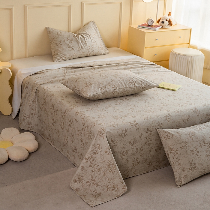 91家纺网 家纺一手货源 找家纺 云玲时尚 2026新款全棉老粗布席子凉席单床单床单单件 风雅