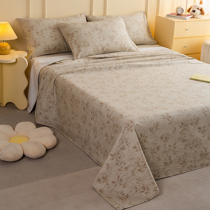 91家纺网 家纺一手货源 找家纺 云玲时尚 2026新款全棉老粗布席子凉席单床单床单单件 风雅