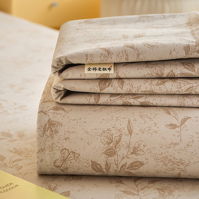 91家纺网 家纺一手货源 找家纺 云玲时尚 2026新款全棉老粗布席子凉席单床单床单单件 风雅