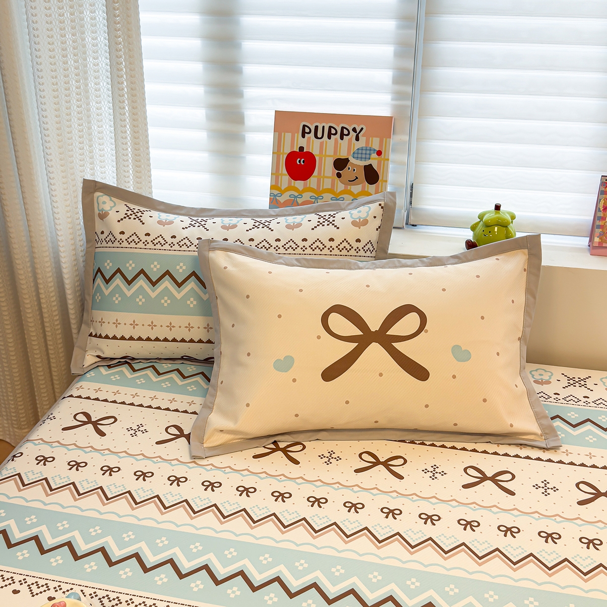 91家纺网 家纺一手货源 找家纺 懒猫家纺 2026新款卡通凉感冰丝床笠款凉席 床笠席-费尔岛