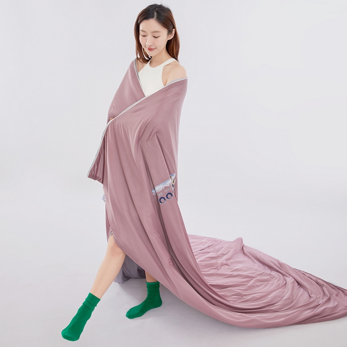 91家纺网 家纺一手货源 找家纺 VIP被业 2026新款A类双面凉感丝西瓜夏凉被单人双人空调被 香芋紫