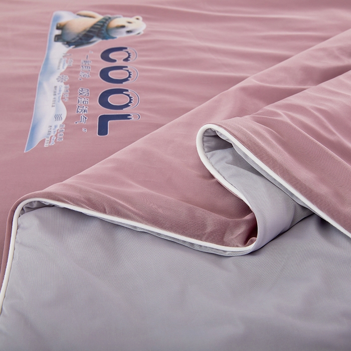 91家纺网 家纺一手货源 找家纺 VIP被业 2026新款A类双面凉感丝西瓜夏凉被单人双人空调被 香芋紫