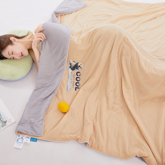 91家纺网 家纺一手货源 找家纺 VIP被业 2026新款A类双面凉感丝西瓜夏凉被单人双人空调被 行动咖