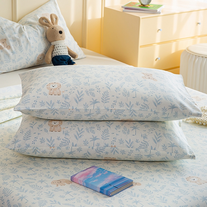 91家纺网 家纺一手货源 找家纺 云玲时尚 2026新款全棉老粗布席子凉席单床单床单单件 林间萌宠