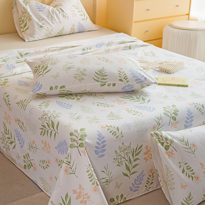 91家纺网 家纺一手货源 找家纺 云玲时尚 2026新款全棉老粗布席子凉席单床单床单单件 青枝漫叶