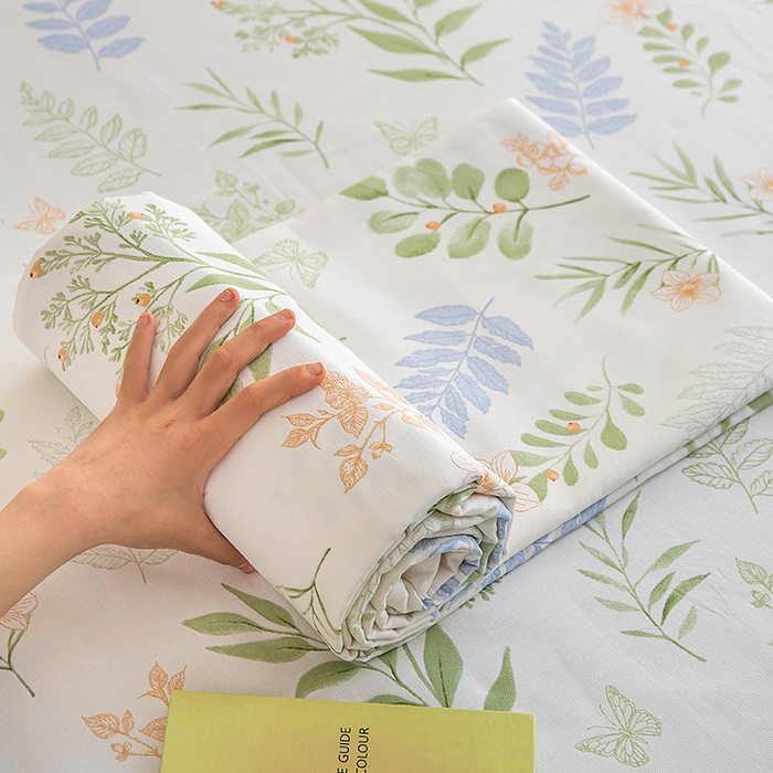 91家纺网 家纺一手货源 找家纺 云玲时尚 2026新款全棉老粗布席子凉席单床单床单单件 青枝漫叶