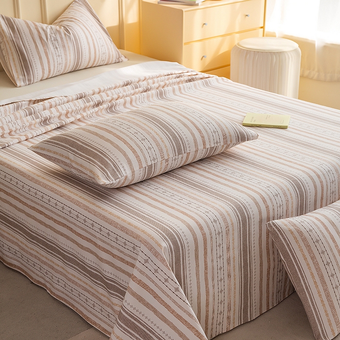 91家纺网 家纺一手货源 找家纺 云玲时尚 2026新款全棉老粗布席子凉席单床单床单单件 拾光-咖