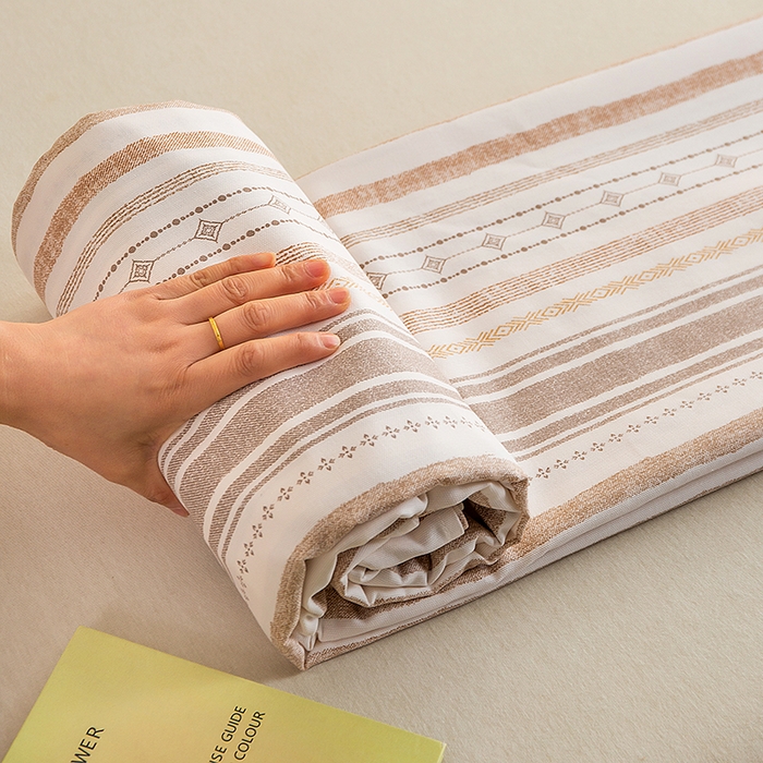 91家纺网 家纺一手货源 找家纺 云玲时尚 2026新款全棉老粗布席子凉席单床单床单单件 拾光-咖