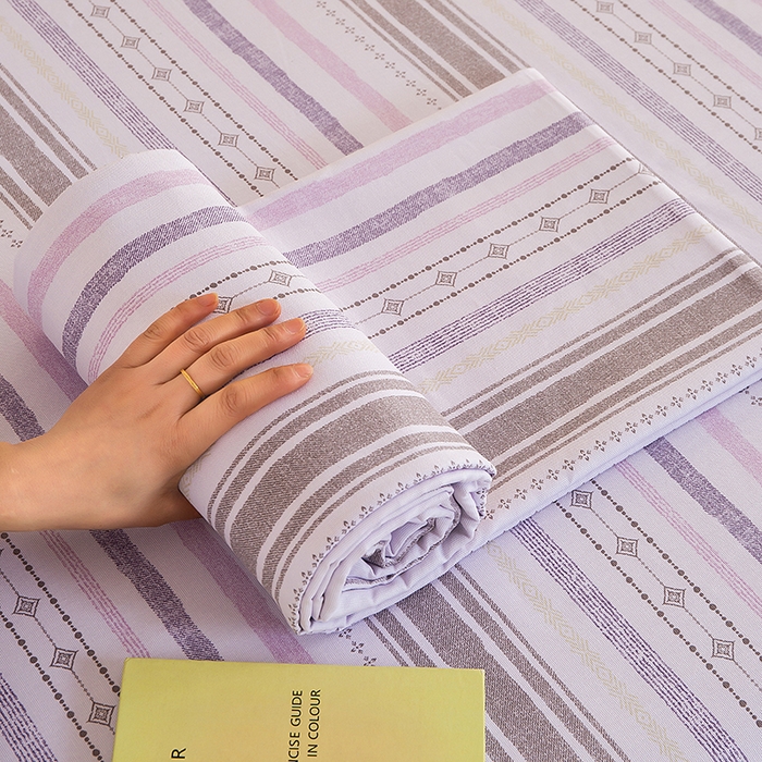 91家纺网 家纺一手货源 找家纺 云玲时尚 2026新款全棉老粗布席子凉席单床单床单单件 拾光-紫