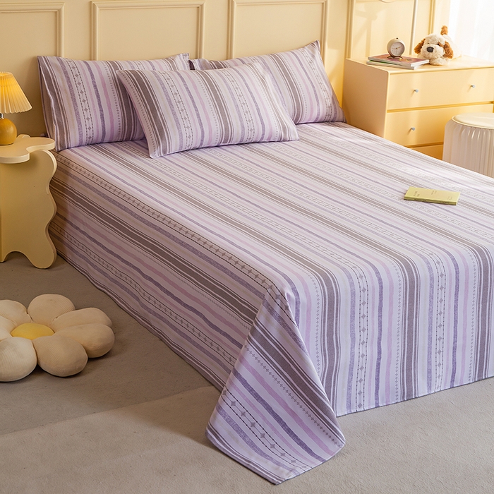 91家纺网 家纺一手货源 找家纺 云玲时尚 2026新款全棉老粗布席子凉席单床单床单单件 拾光-紫