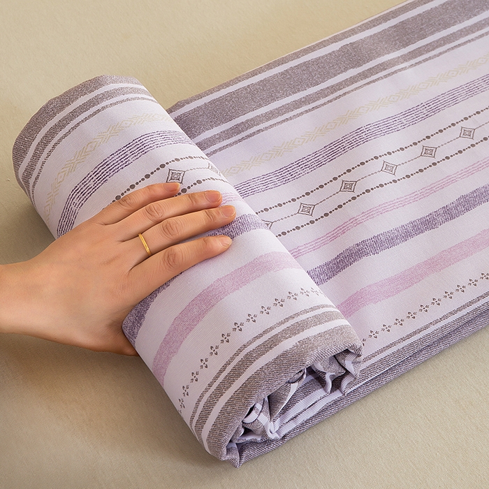 91家纺网 家纺一手货源 找家纺 云玲时尚 2026新款全棉老粗布席子凉席单床单床单单件 拾光-紫