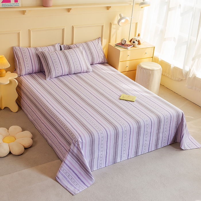 91家纺网 家纺一手货源 找家纺 云玲时尚 2026新款全棉老粗布席子凉席单床单床单单件 拾光-紫