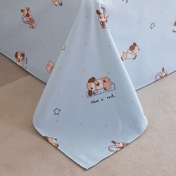 91家纺网 家纺一手货源 找家纺 云玲时尚 2026新款全棉老粗布席子凉席单床单床单单件 小狗日记